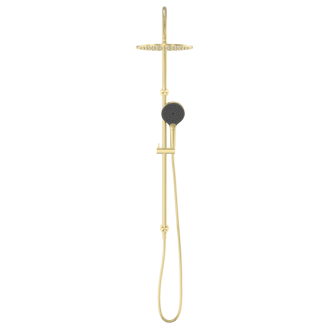 Nero Mecca Twin Shower w/ Air Shower II BB Brushed Gold
