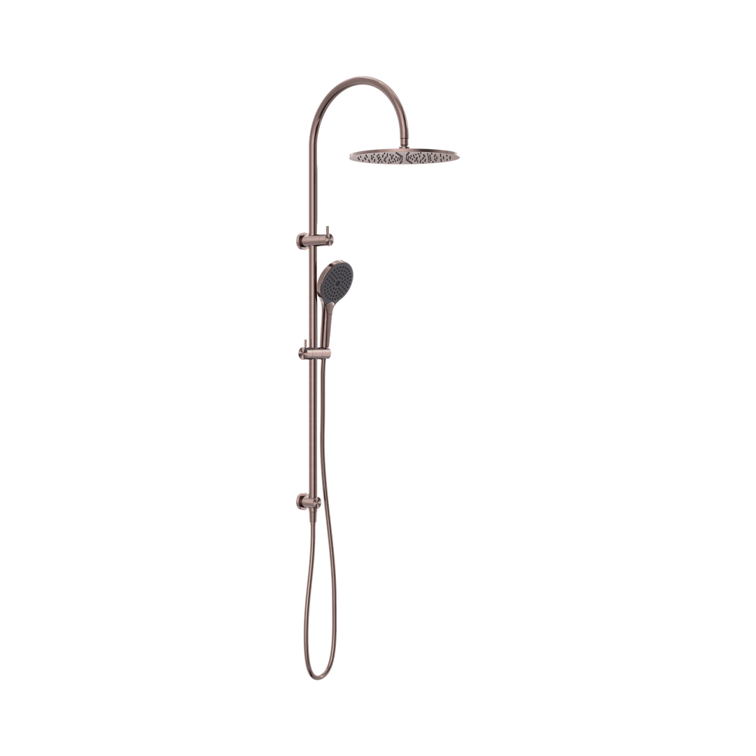 Nero Mecca Twin Shower w/ Air Shower II BB Brushed Bronze