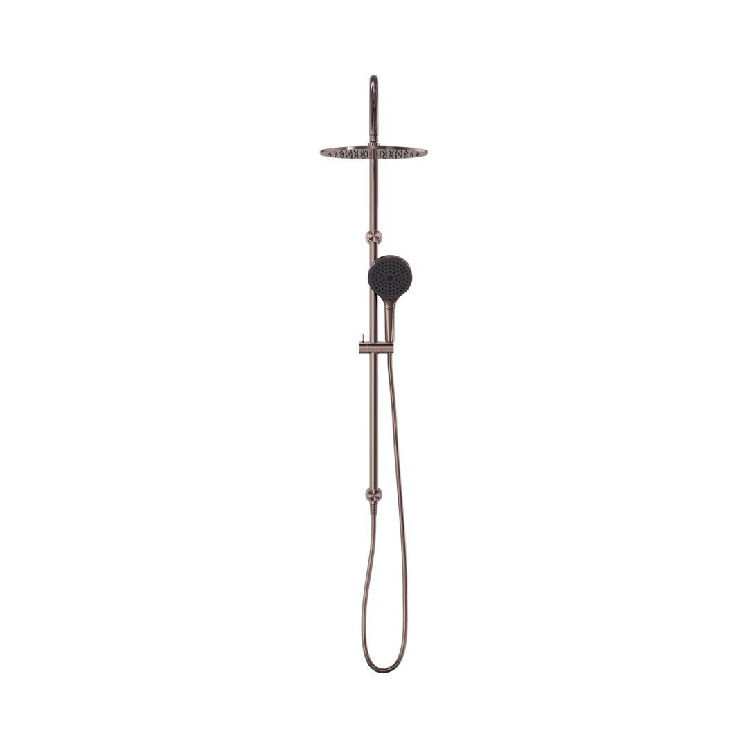 Nero Mecca Twin Shower w/ Air Shower II BB Brushed Bronze