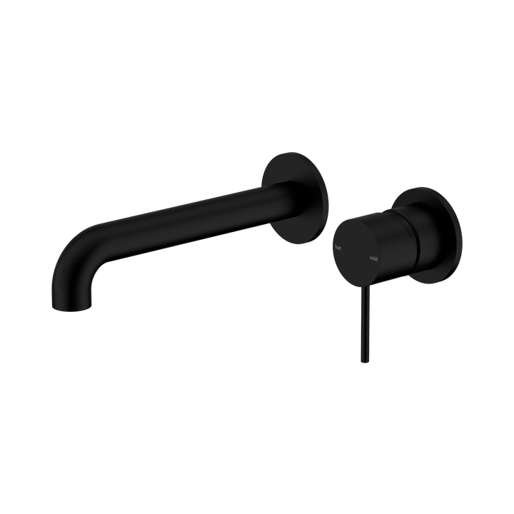 Nero Mecca Wall Basin/Bath Mixer 185mm Matte Black