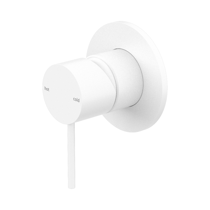 Nero Mecca Shower Mixer 80mm Plate Matte White