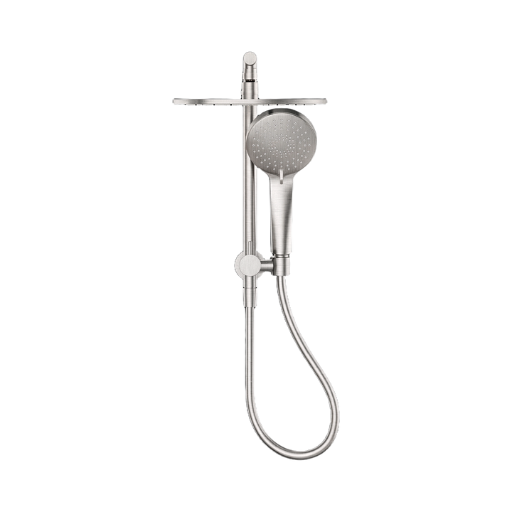 Nero Mecca 2 In 1 Twin Shower Brushed Nickel