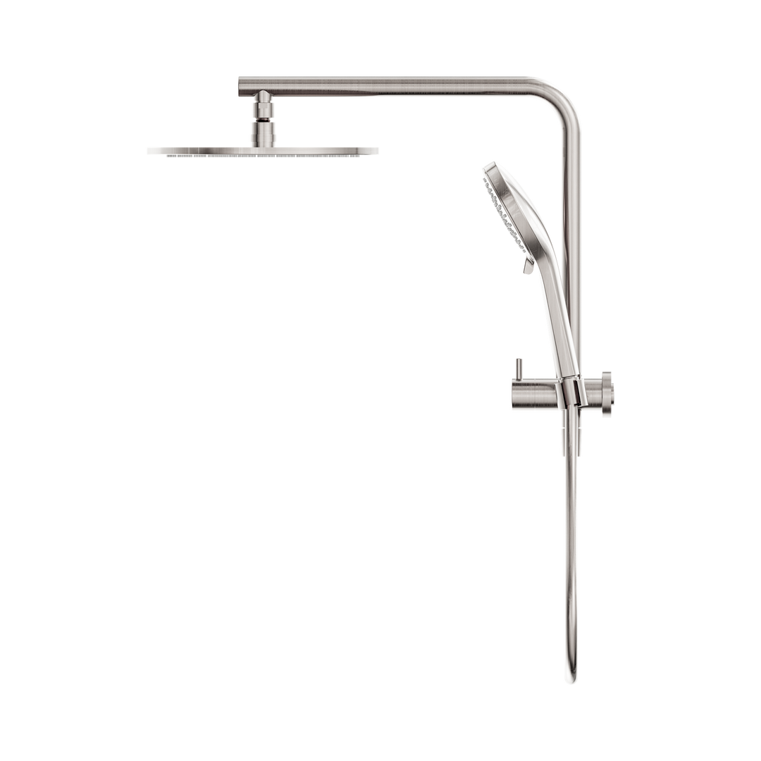 Nero Mecca 2 In 1 Twin Shower Brushed Nickel
