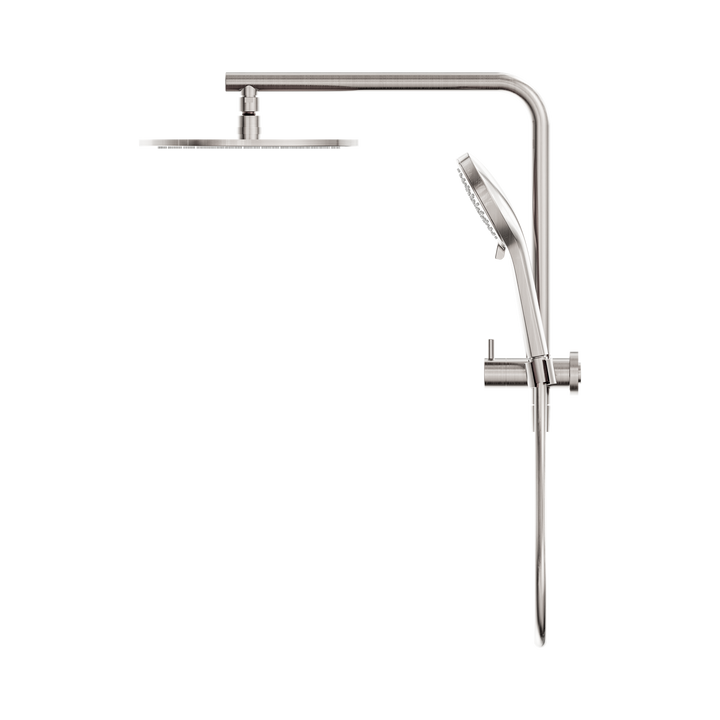 Nero Mecca 2 In 1 Twin Shower Brushed Nickel