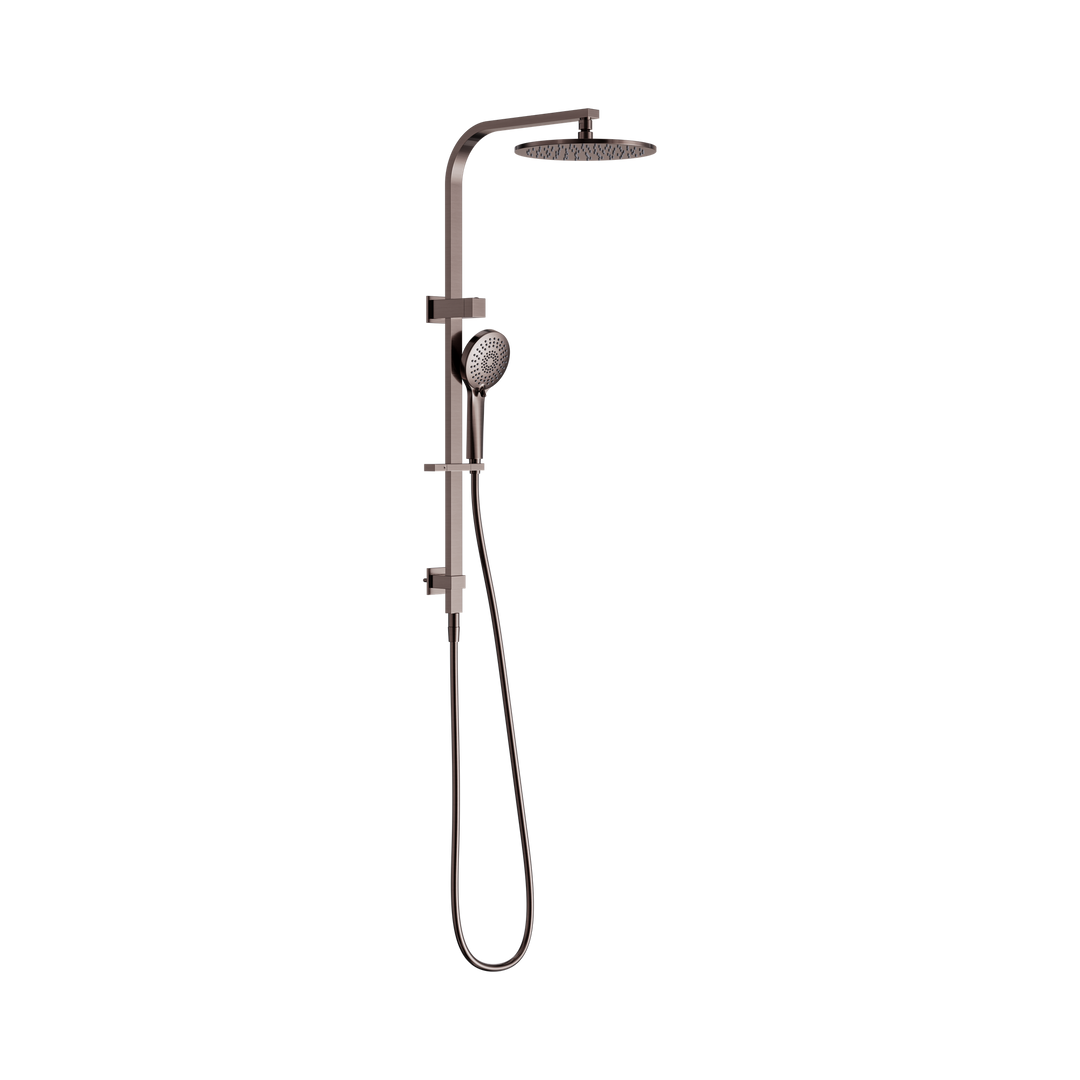 Nero Bianca Twin Shower Brushed Bronze