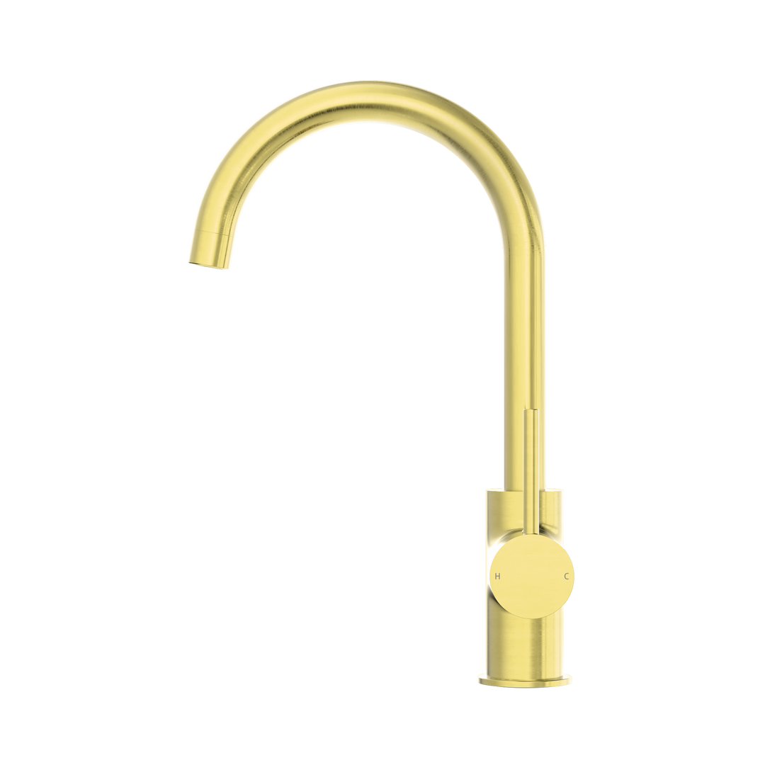 Nero Dolce Kitchen Mixer Gooseneck CP Brushed Gold