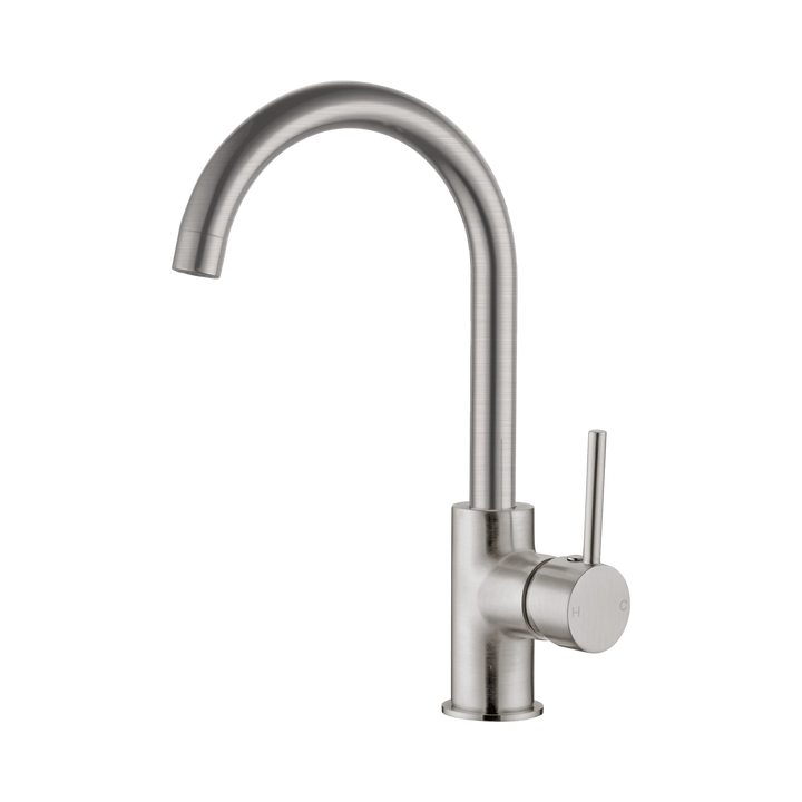 Nero Dolce Kitchen Mixer Gooseneck CP Brushed Nickel