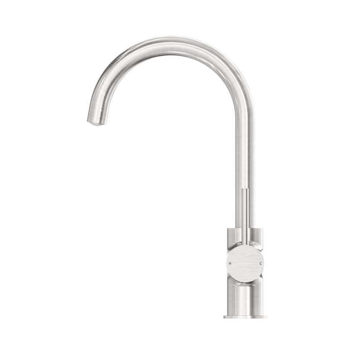 Nero Dolce Kitchen Mixer Gooseneck CP Brushed Nickel