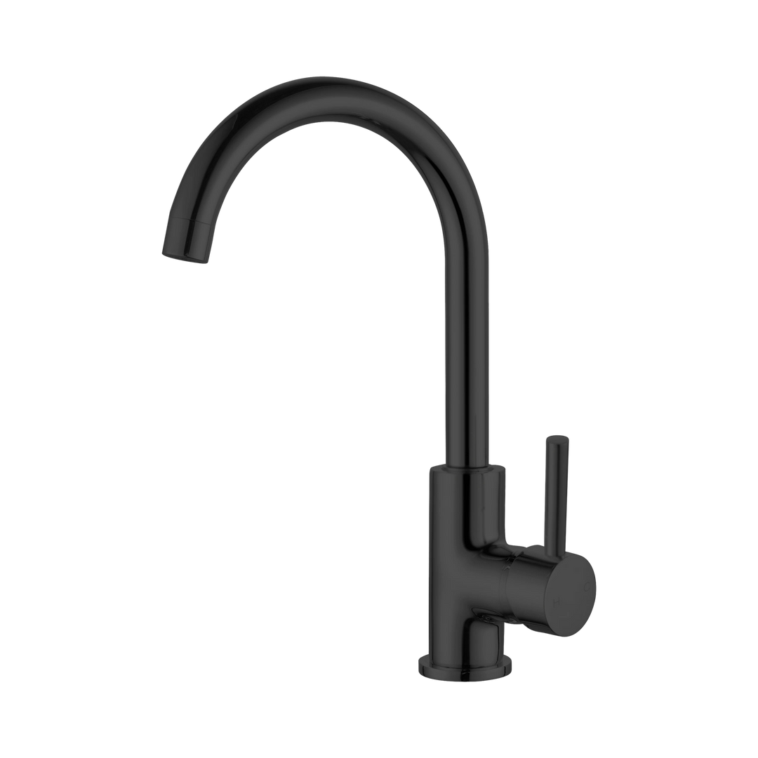 Nero Dolce Kitchen Mixer Gooseneck CP Matte Black