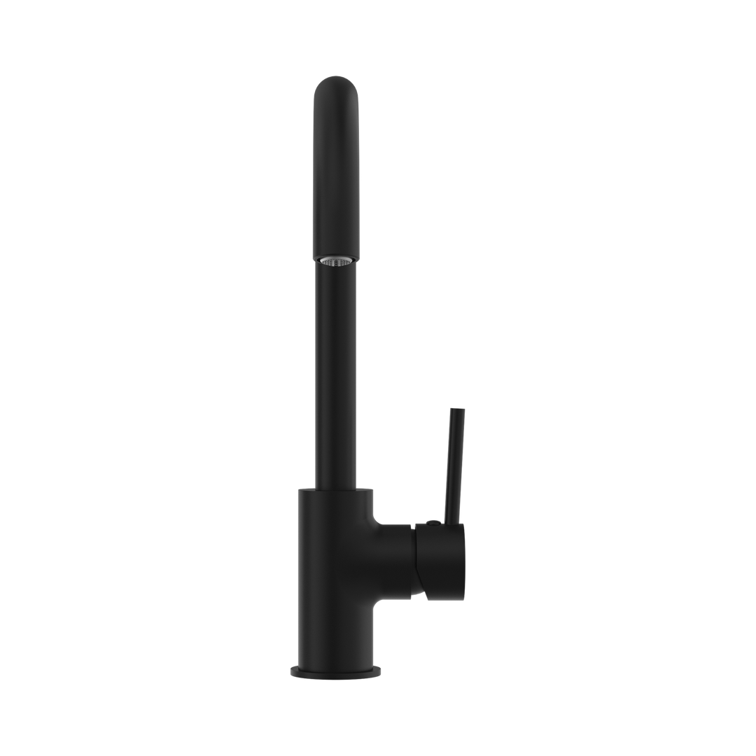 Nero Dolce Kitchen Mixer Gooseneck CP Matte Black