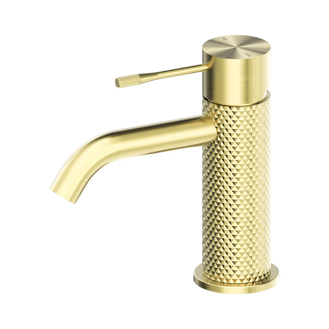 Nero Opal Basin Mixer Brushed Gold