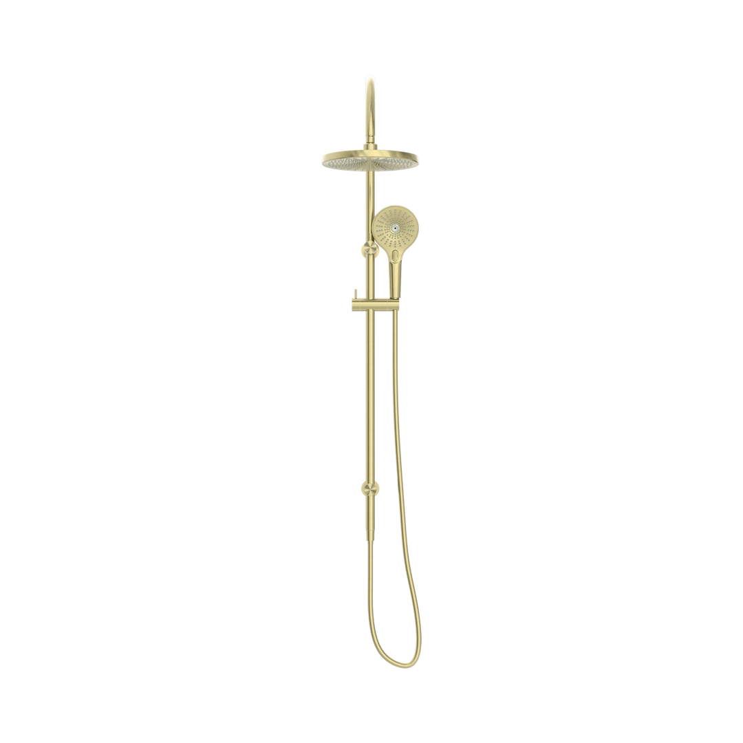 Nero Opal Twin Shower Brushed Gold