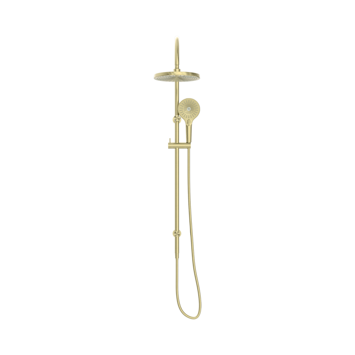 Nero Opal Twin Shower Brushed Gold