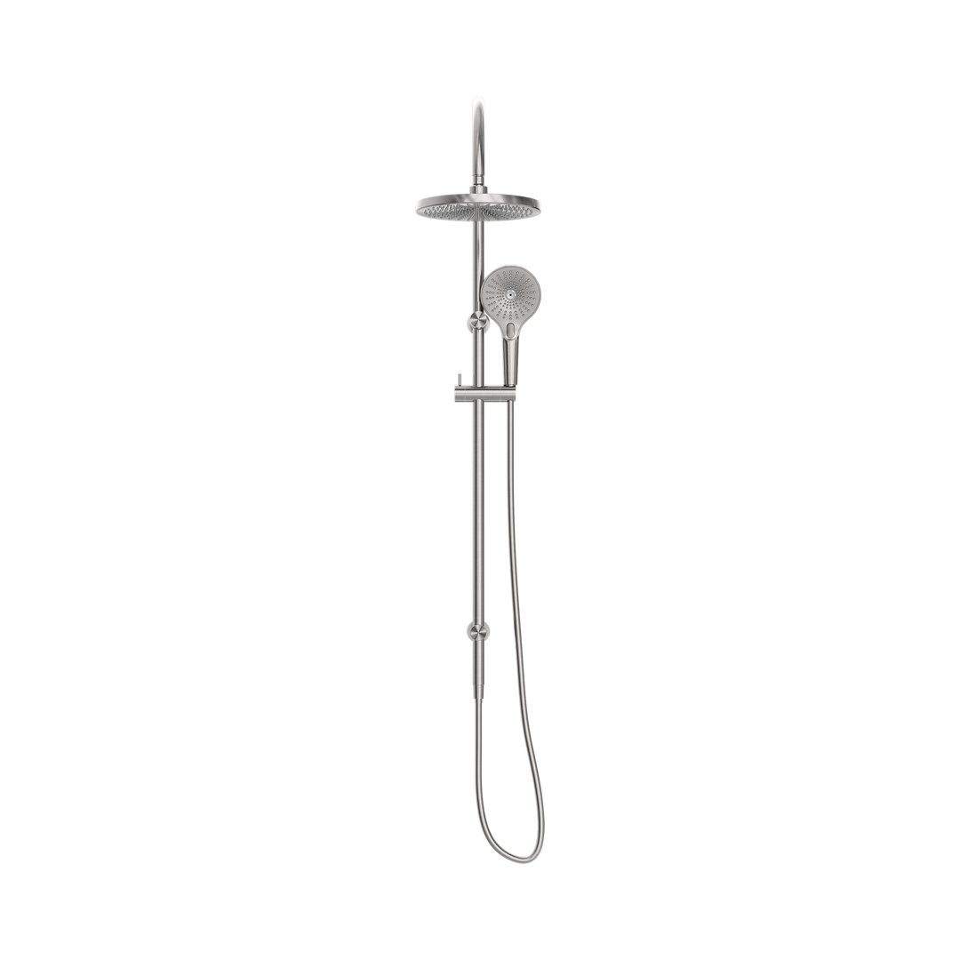 Nero Opal Twin Shower Brushed Nickel