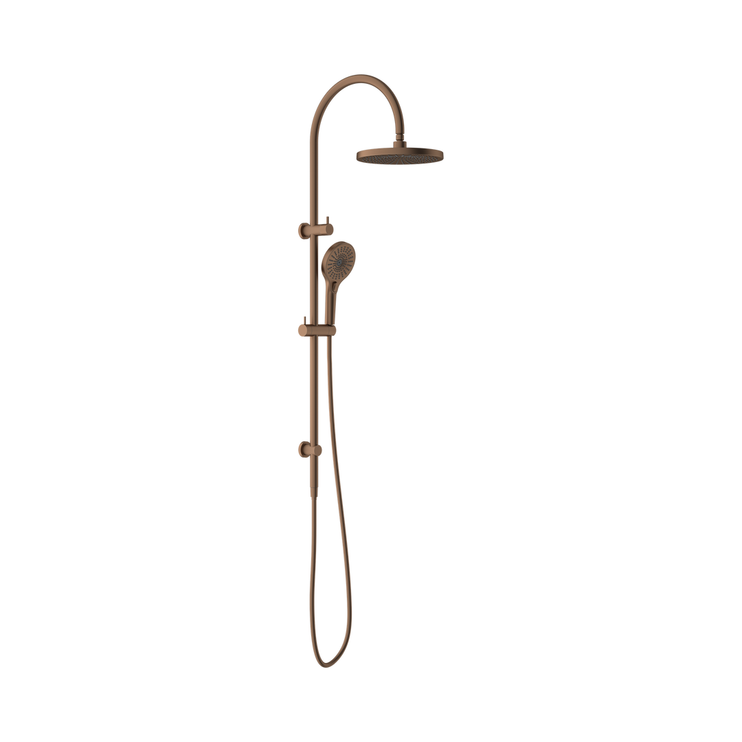 Nero Opal Twin Shower Brushed Bronze