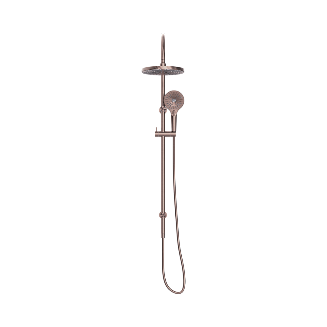 Nero Opal Twin Shower Brushed Bronze