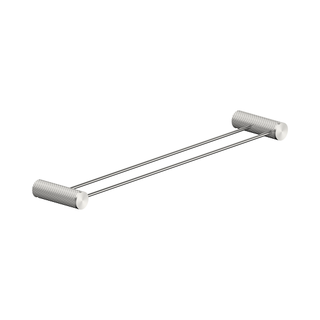 Nero Opal Double Towel Rail 600mm BB Brushed Nickel