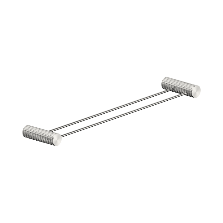 Nero Opal Double Towel Rail 600mm BB Brushed Nickel