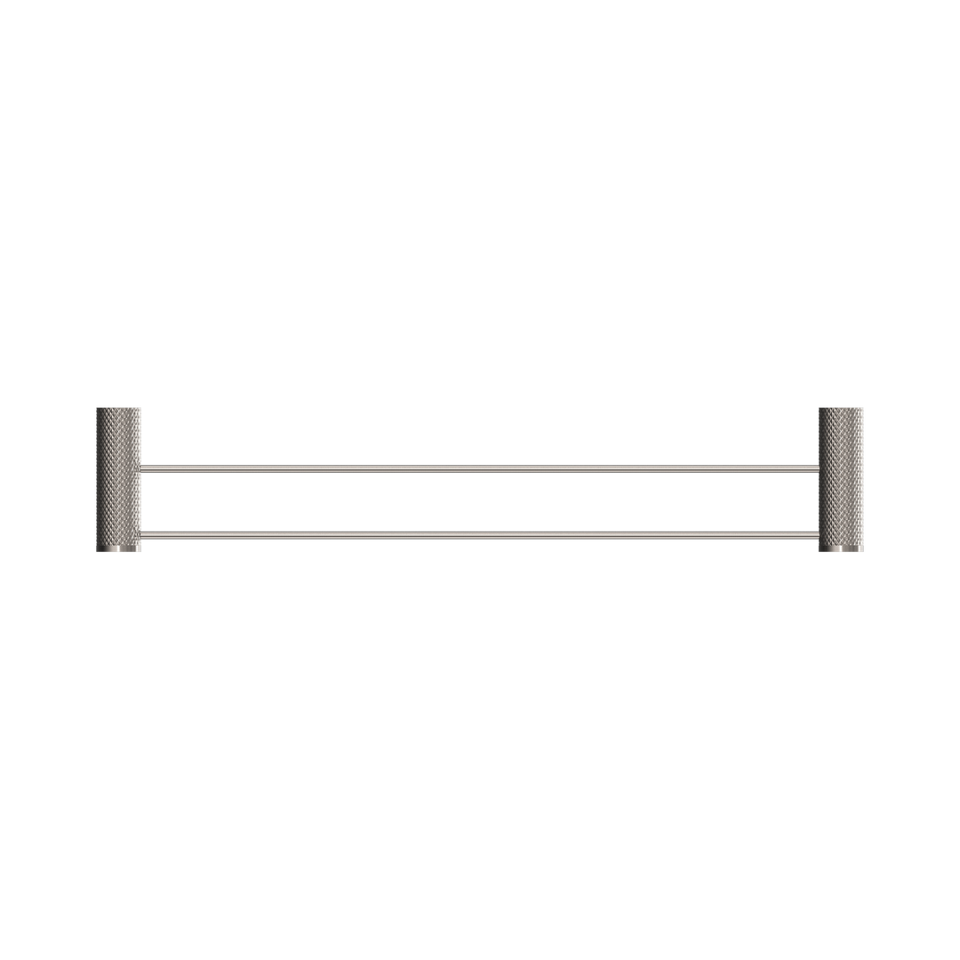 Nero Opal Double Towel Rail 600mm BB Brushed Nickel