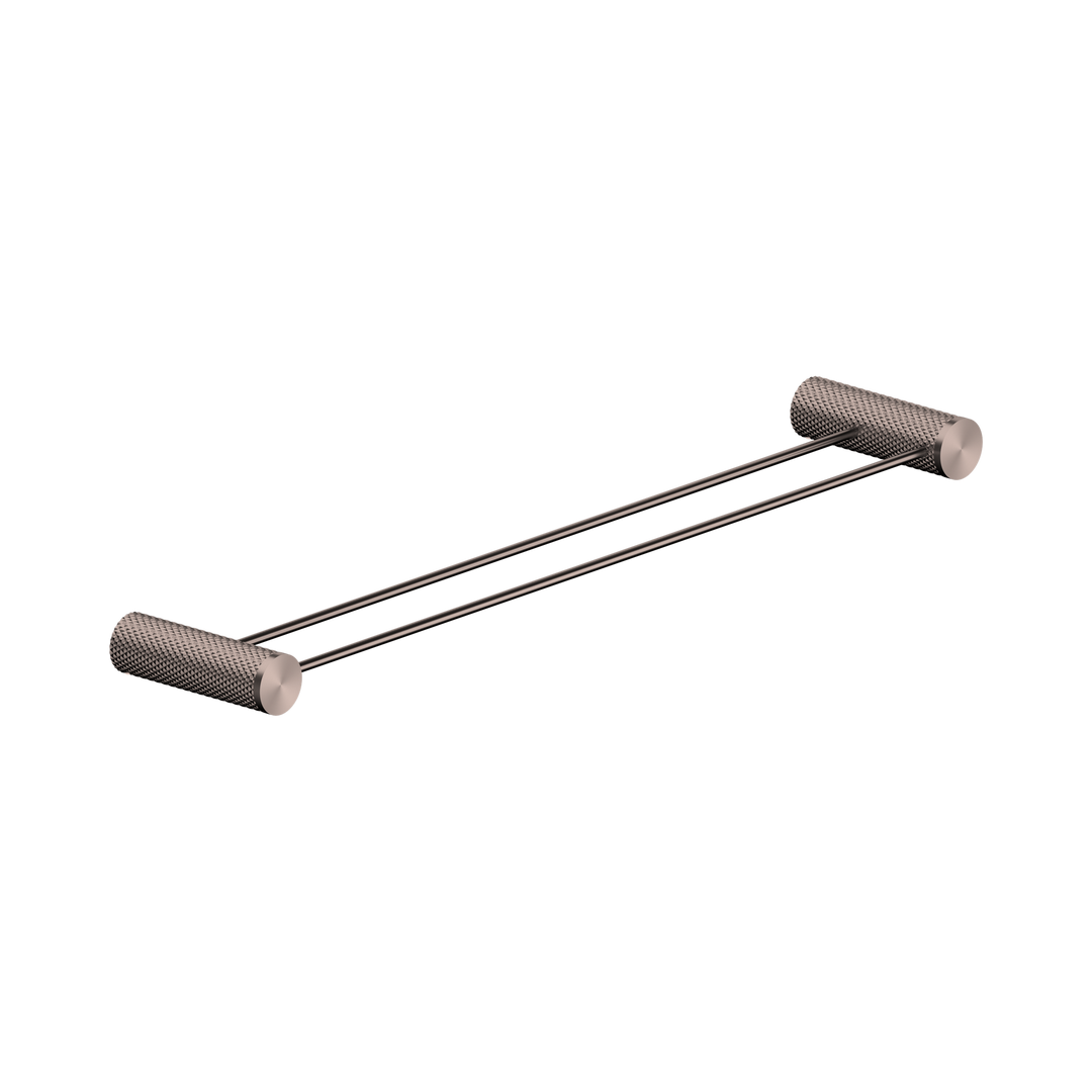 Nero Opal Double Towel Rail 600mm BB Brushed Bronze