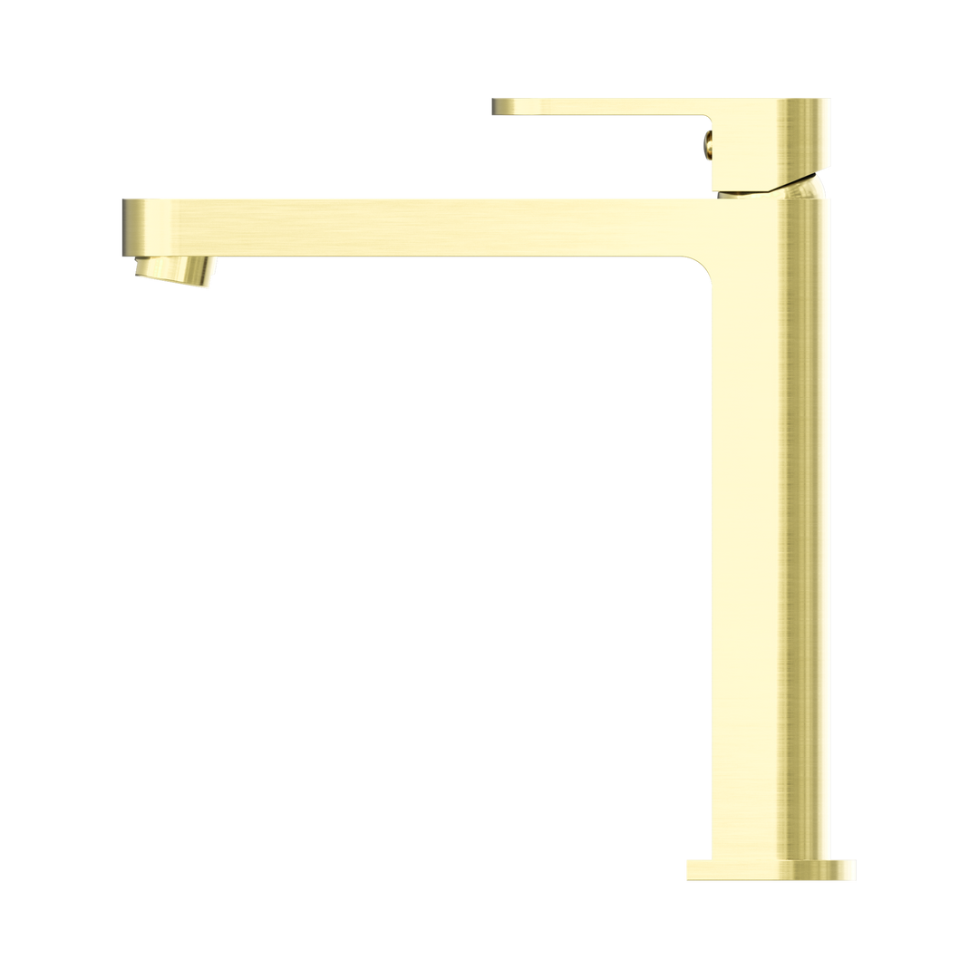 Nero Ecco Tall Basin Mixer Brushed Gold
