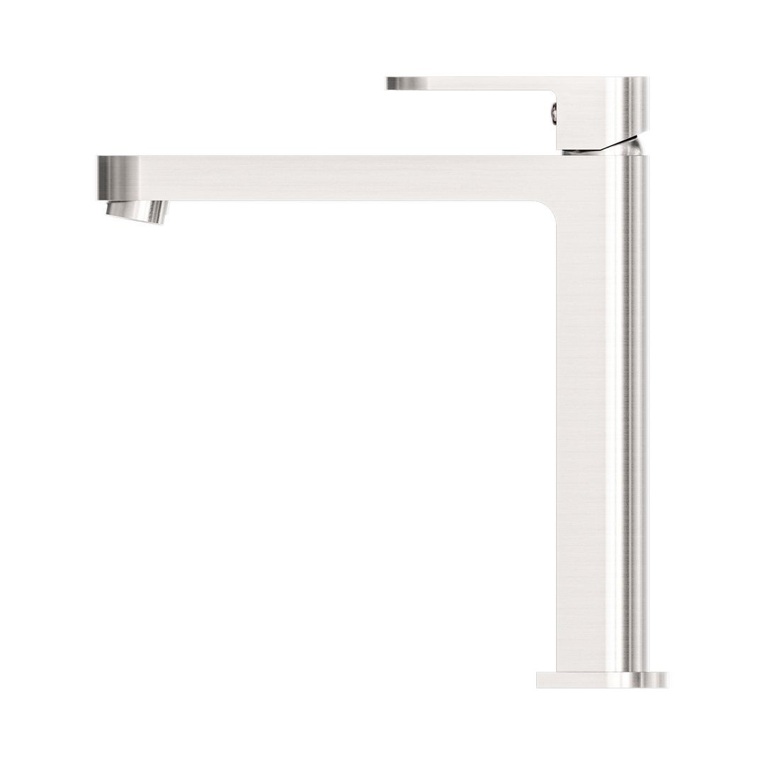 Nero Ecco Tall Basin Mixer Brushed Nickel
