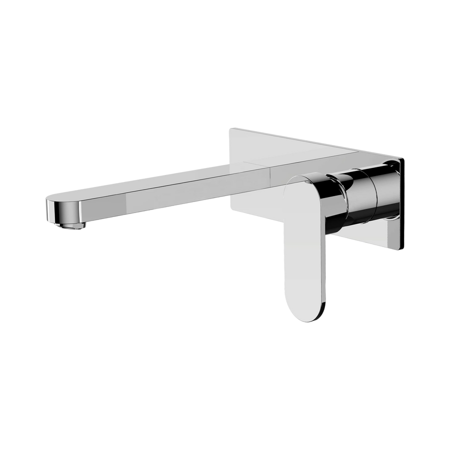 Nero Ecco Wall Basin/Bath Mixer Chrome