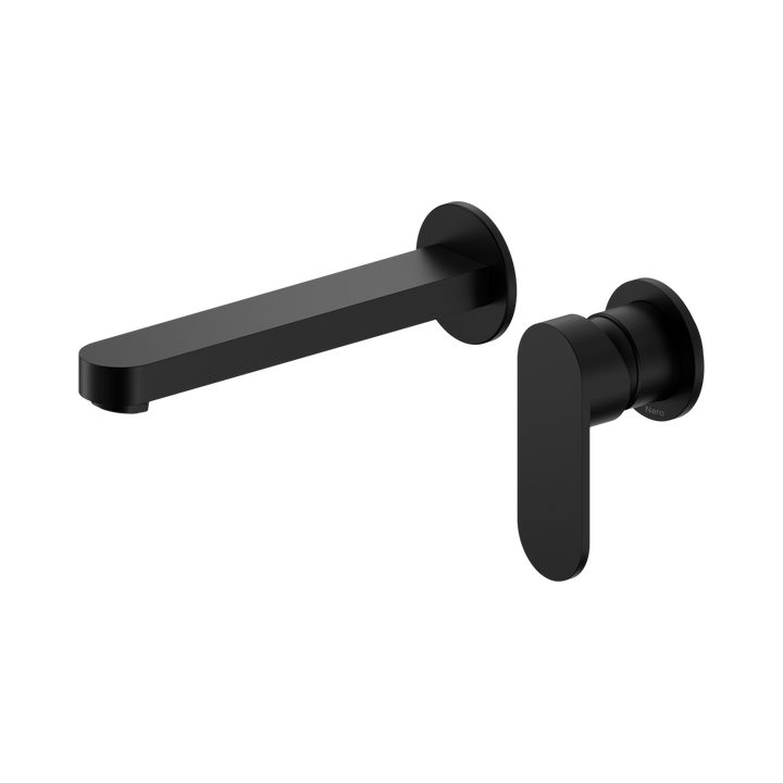 Nero Ecco Wall Basin/Bath Mixer 60mm Matte Black