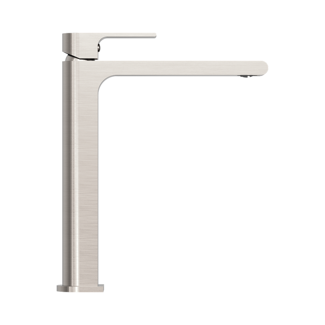 Nero Bianca Tall Basin Mixer CP Brushed Nickel