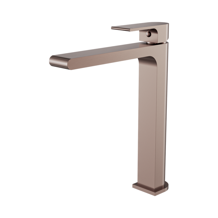 Nero Bianca Tall Basin Mixer CP Brushed Bronze