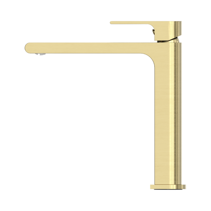 Nero Bianca Mid Tall Basin Mixer Brushed Gold