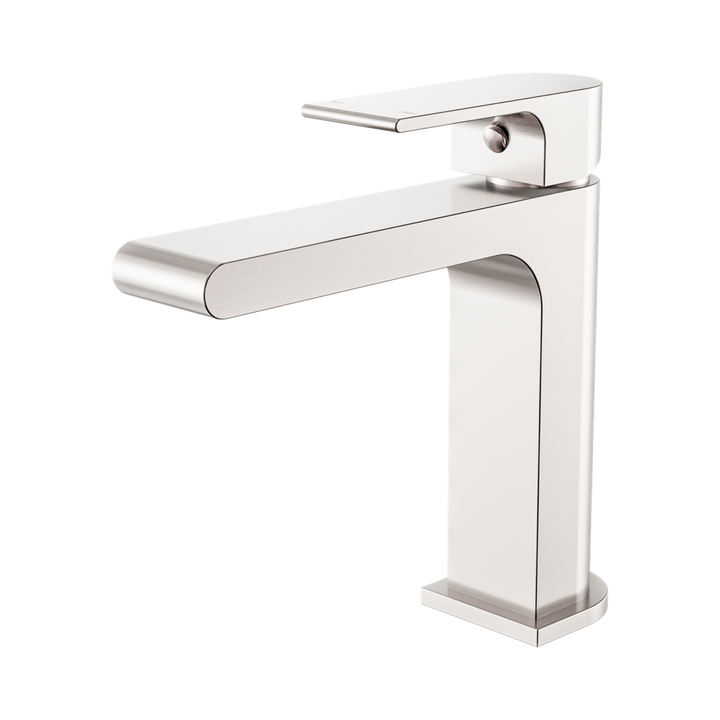 Nero Bianca Basin Mixer Straight Spout BB Brushed Nickel