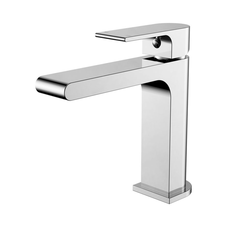 Nero Bianca Basin Mixer Straight Spout BB Chrome