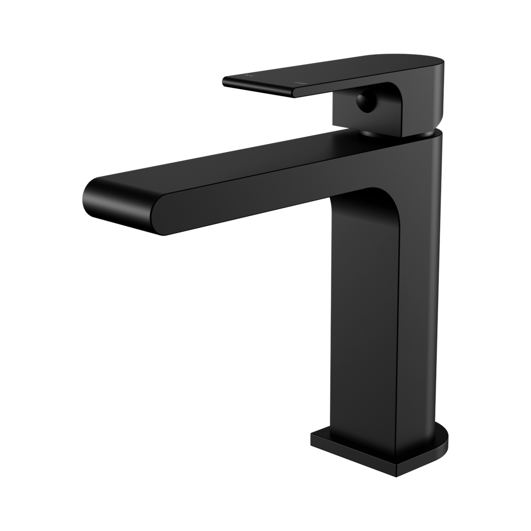 Nero Bianca Basin Mixer Straight Spout BB Matte Black