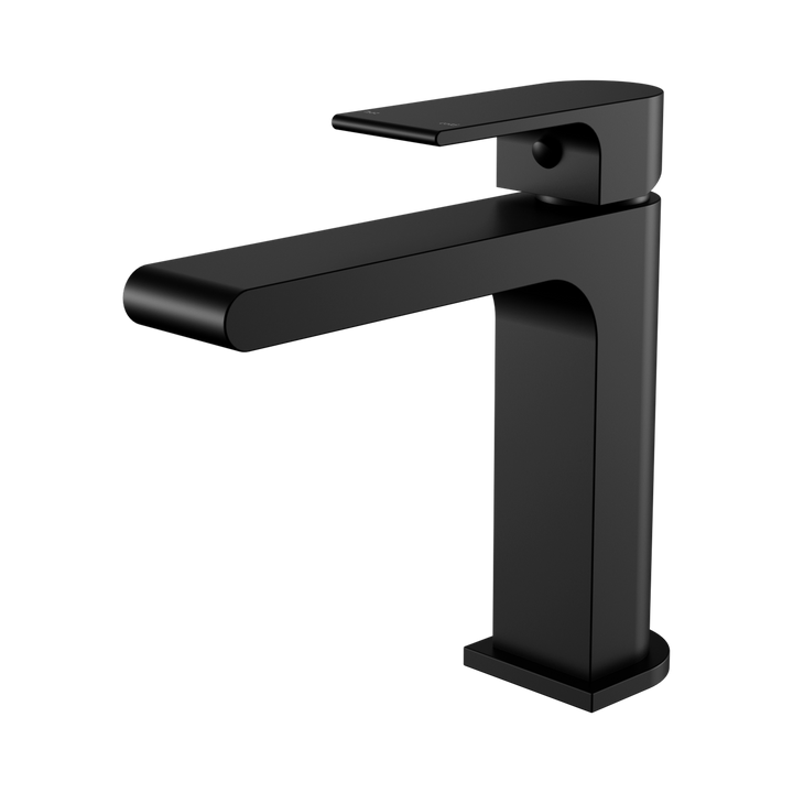 Nero Bianca Basin Mixer Straight Spout BB Matte Black