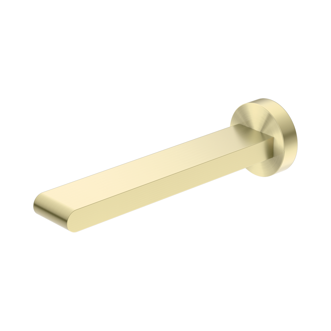 Nero Bianca Fixed Bath Spout Only 200mm Brushed Gold