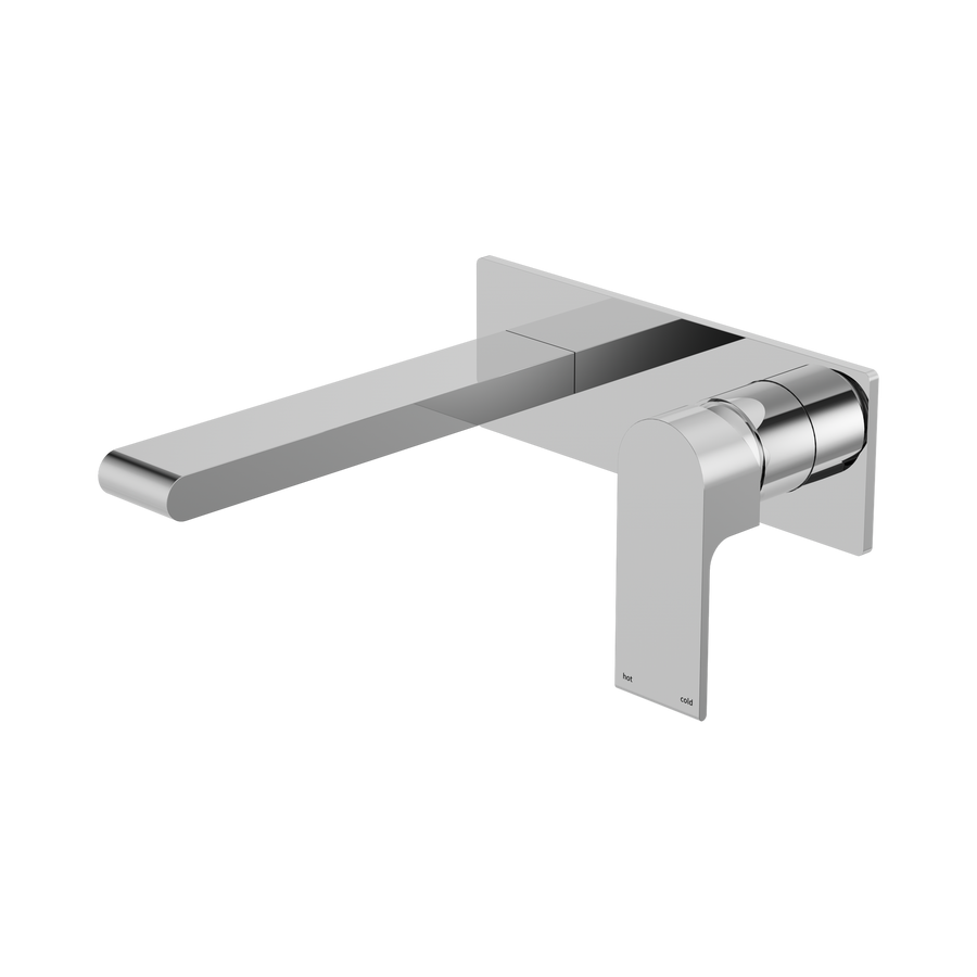Nero Bianca Wall Basin/Bath Mixer 187mm BB Chrome