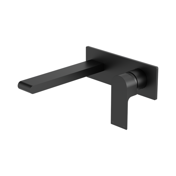 Nero Bianca Wall Basin/Bath Mixer 187mm BB Matte Black