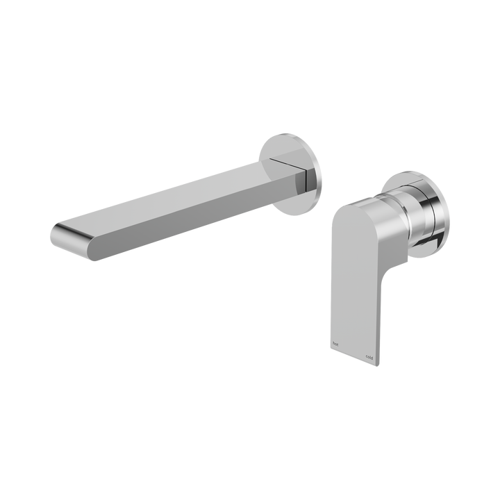 Nero Bianca Wall Basin/Bath Mixer 187mm CP Chrome