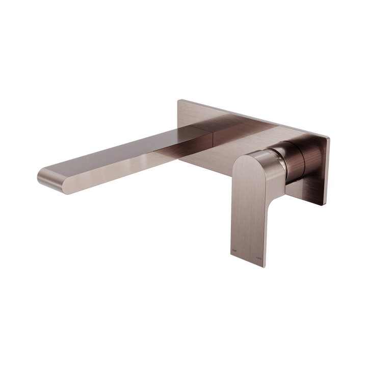 Nero Bianca Wall Basin/Bath Mixer 187mm BB Brushed Bronze