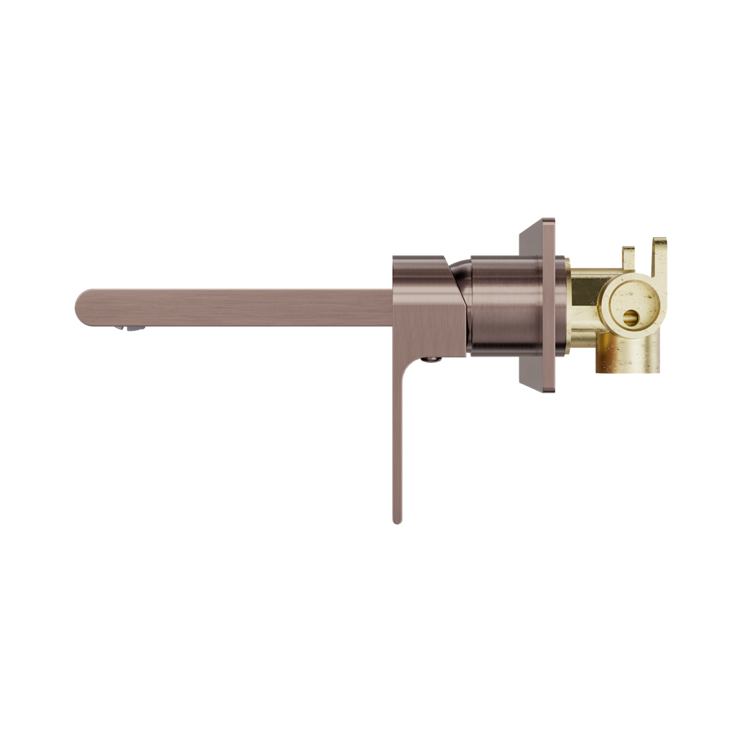 Nero Bianca Wall Basin/Bath Mixer 187mm BB Brushed Bronze