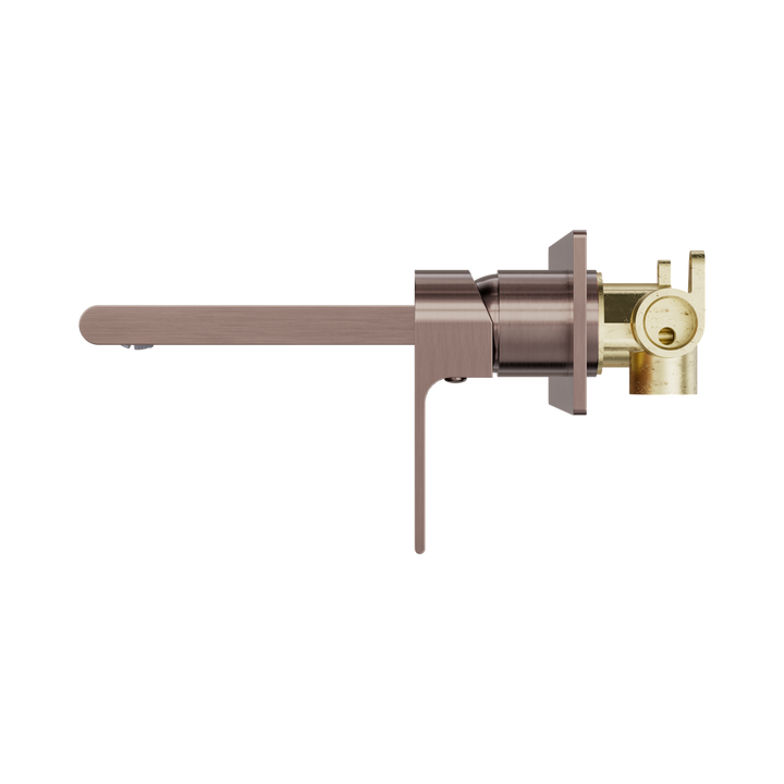 Nero Bianca Wall Basin/Bath Mixer 187mm BB Brushed Bronze