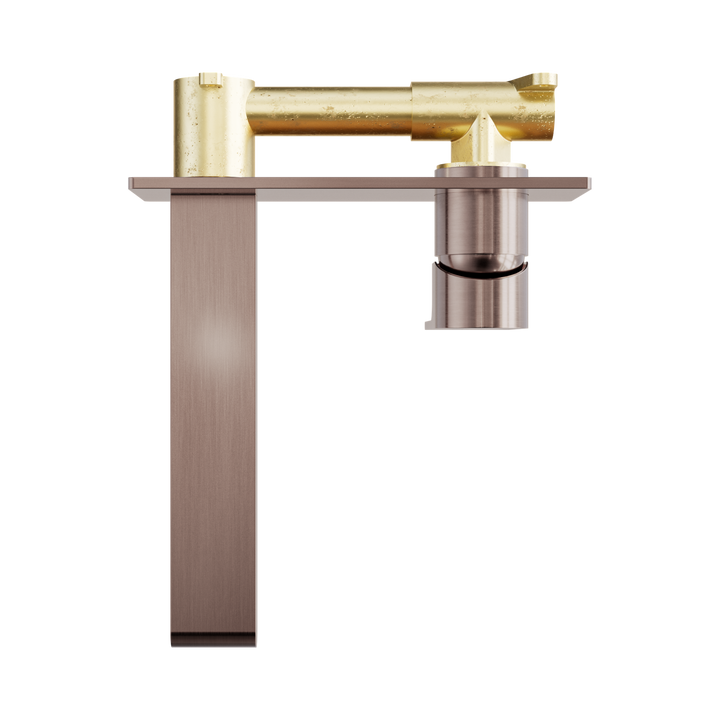 Nero Bianca Wall Basin/Bath Mixer 187mm BB Brushed Bronze