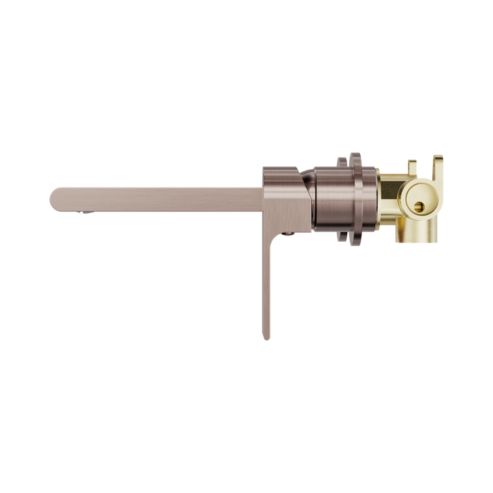 Nero Bianca Wall Basin/Bath Mixer 187mm CP Brushed Bronze