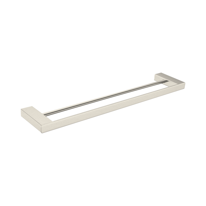 Nero Celia Double Towel Rail 600mm Brushed Nickel