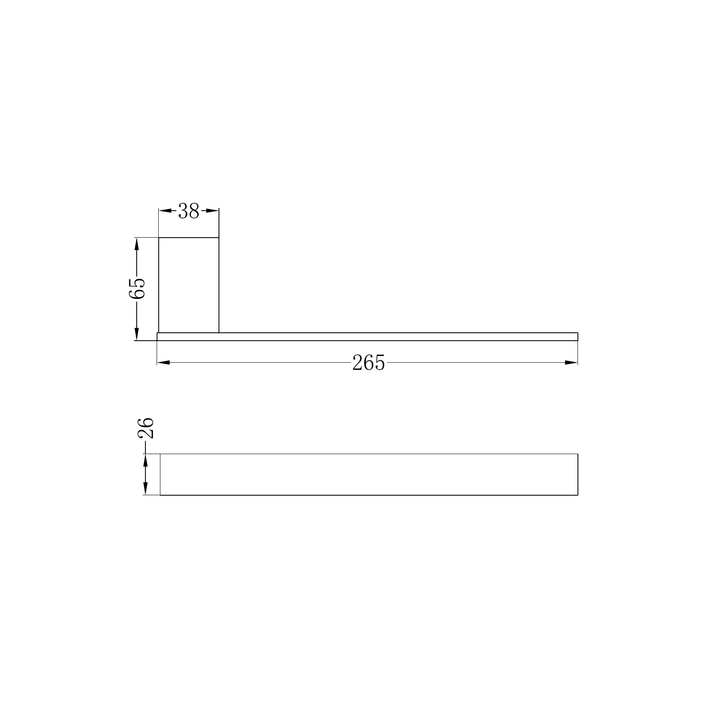 Nero Celia Hand Towel Rail Line Drawing