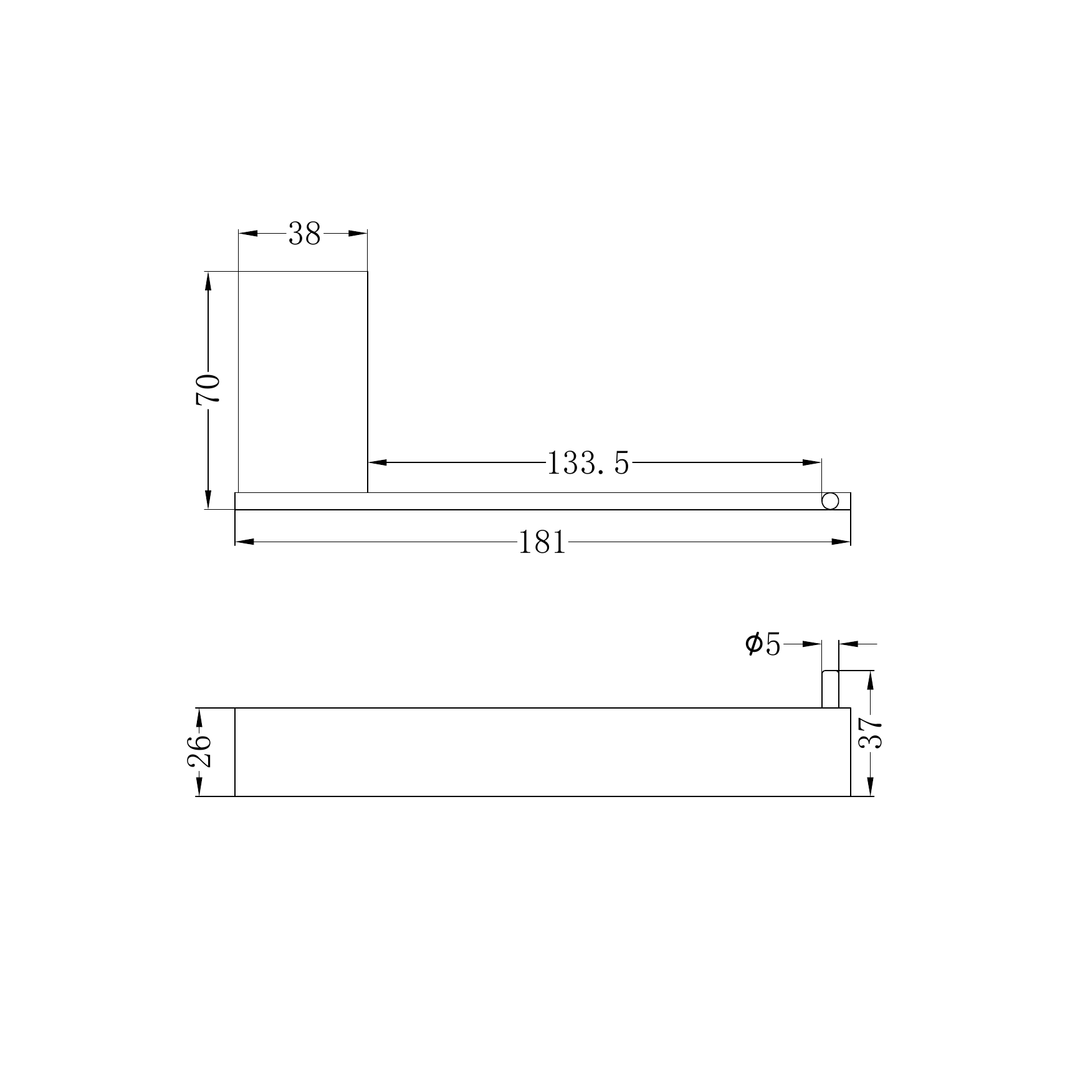 Nero Celia Toilet Roll Holder Line Drawing