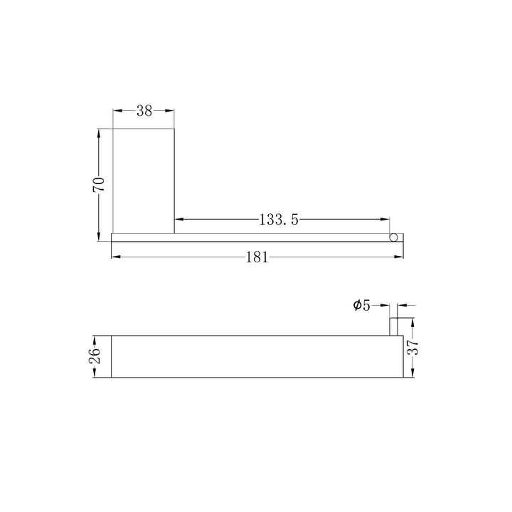 Nero Celia Toilet Roll Holder Line Drawing