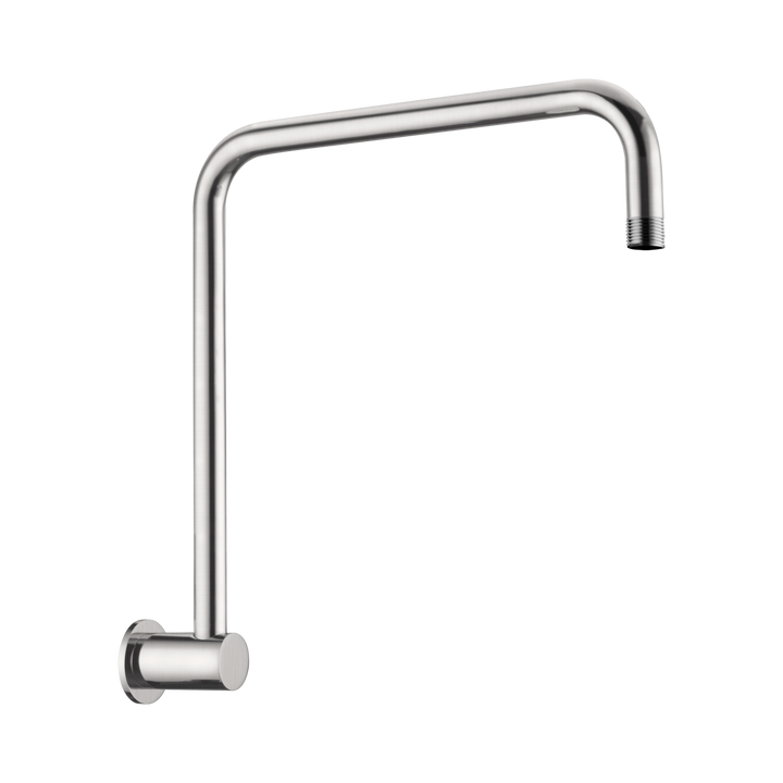 Nero Round Swivel Shower Arm Brushed Nickel