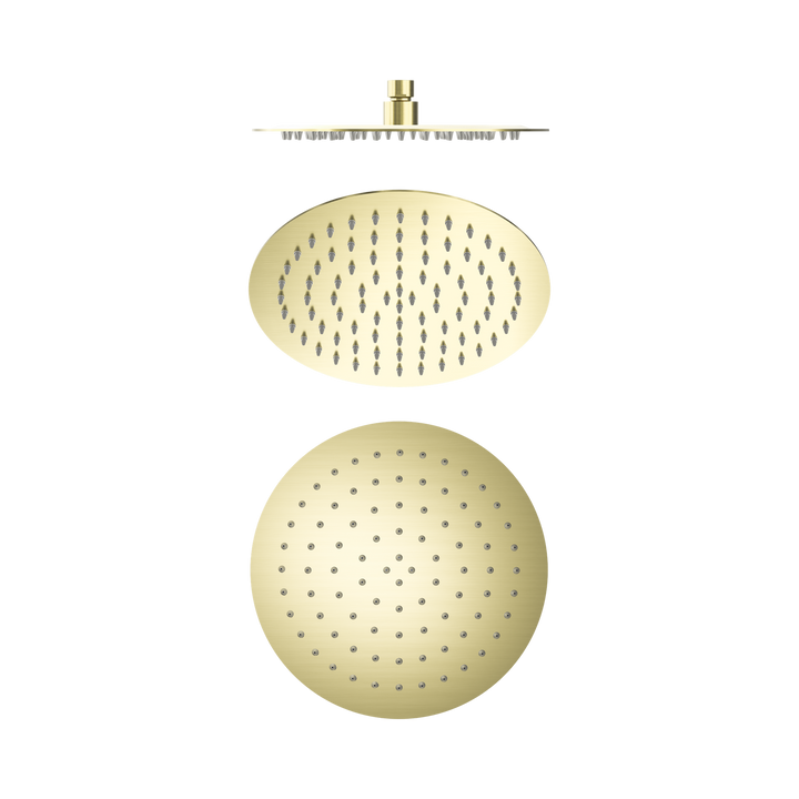 Nero 250mm Round SS Shower Head Brushed Gold